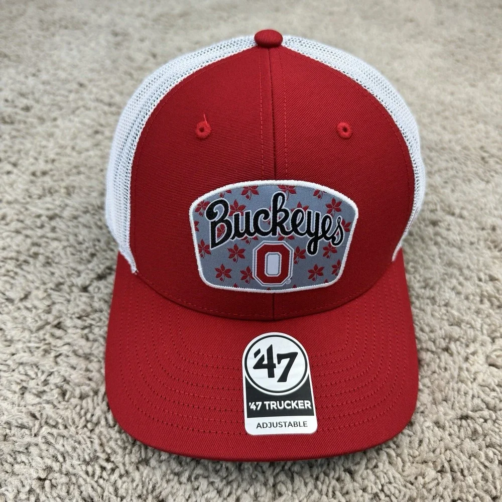 Ohio State Buckeyes‎ Hat '47 Men's Scarlet Factor Trucker Adjustable Red Cap NWT